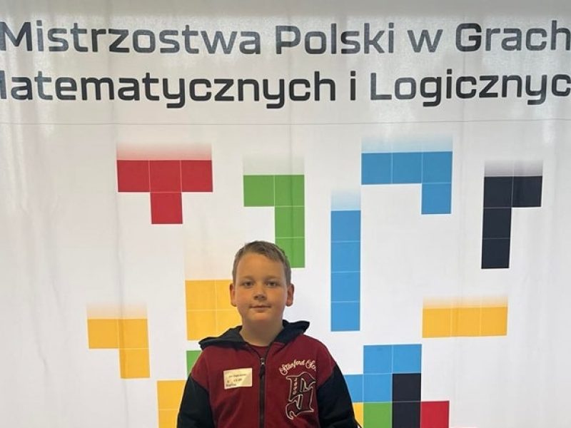 Sukces naszego ucznia w Mistrzostwach Polski w Grach Matematycznych i Logicznych.