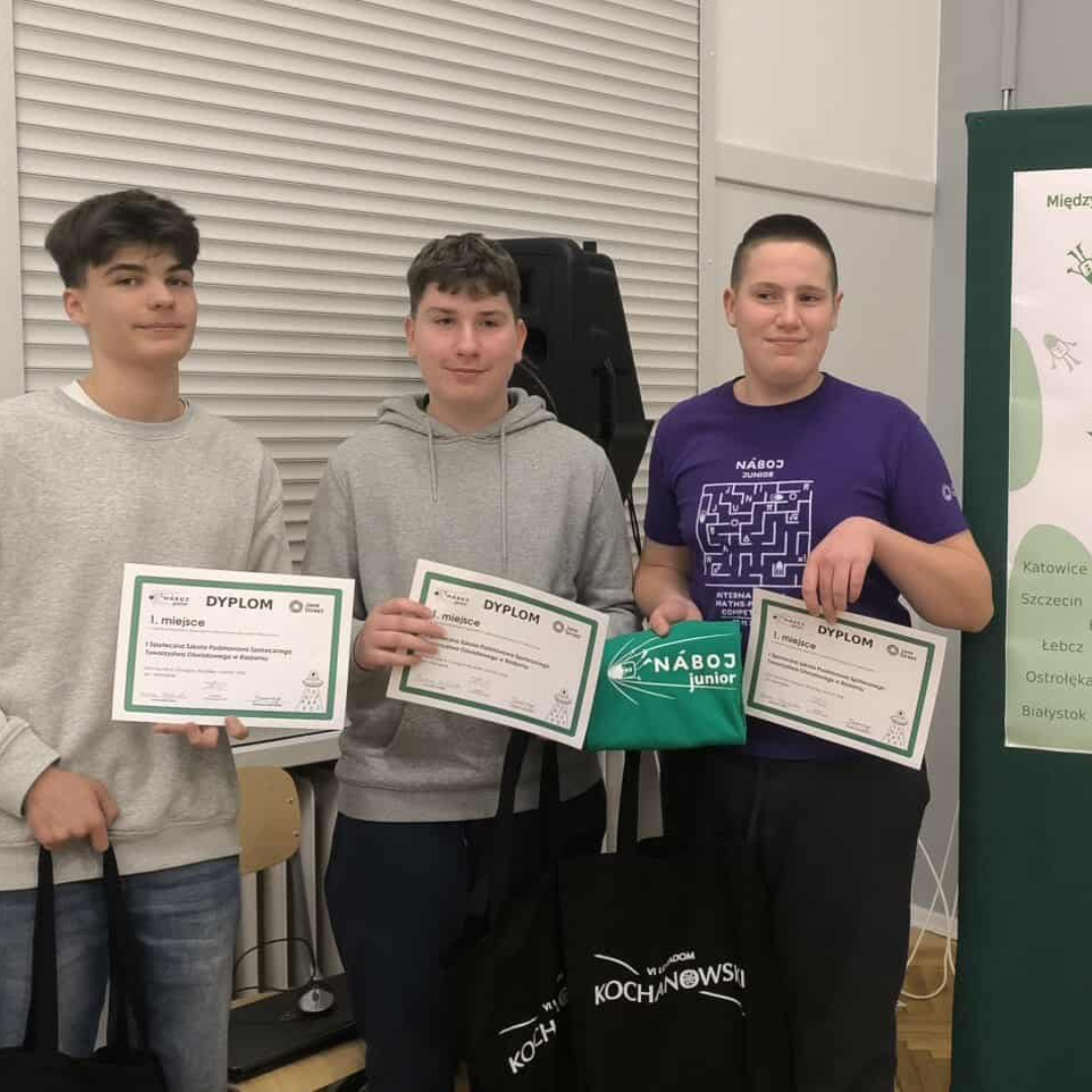 Read more about the article Sukces naszych uczniów w międzynarodowym konkursie Náboj Junior