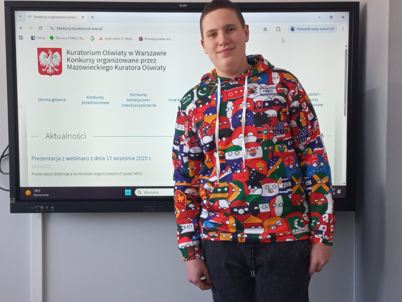 Uczeń naszej szkoły w etapie wojewódzkim konkursu chemicznego