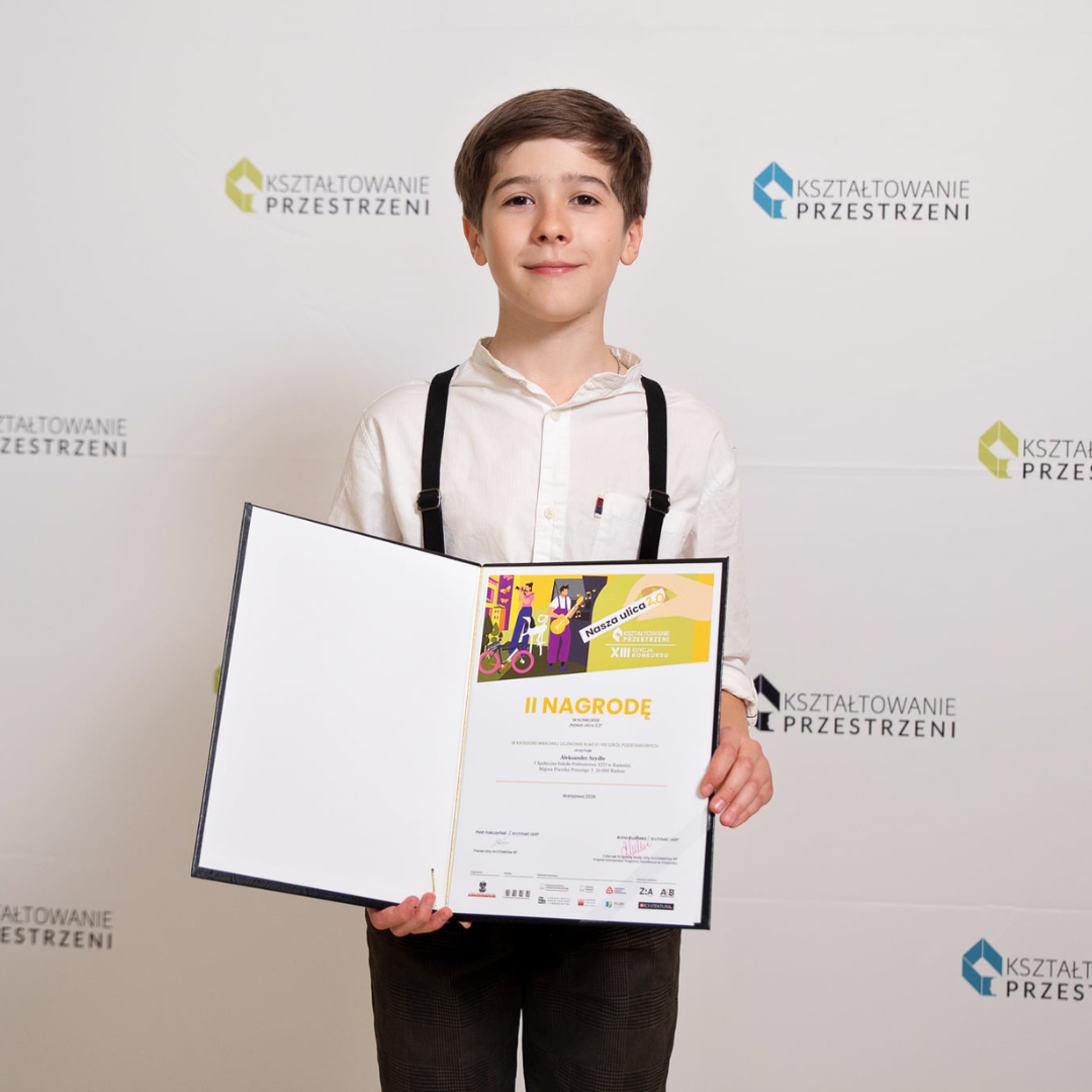 Aleksander z 6b zdobył II miejsce w Ogólnopolskim Konkursie „Kształtowanie Przestrzeni 2026”
